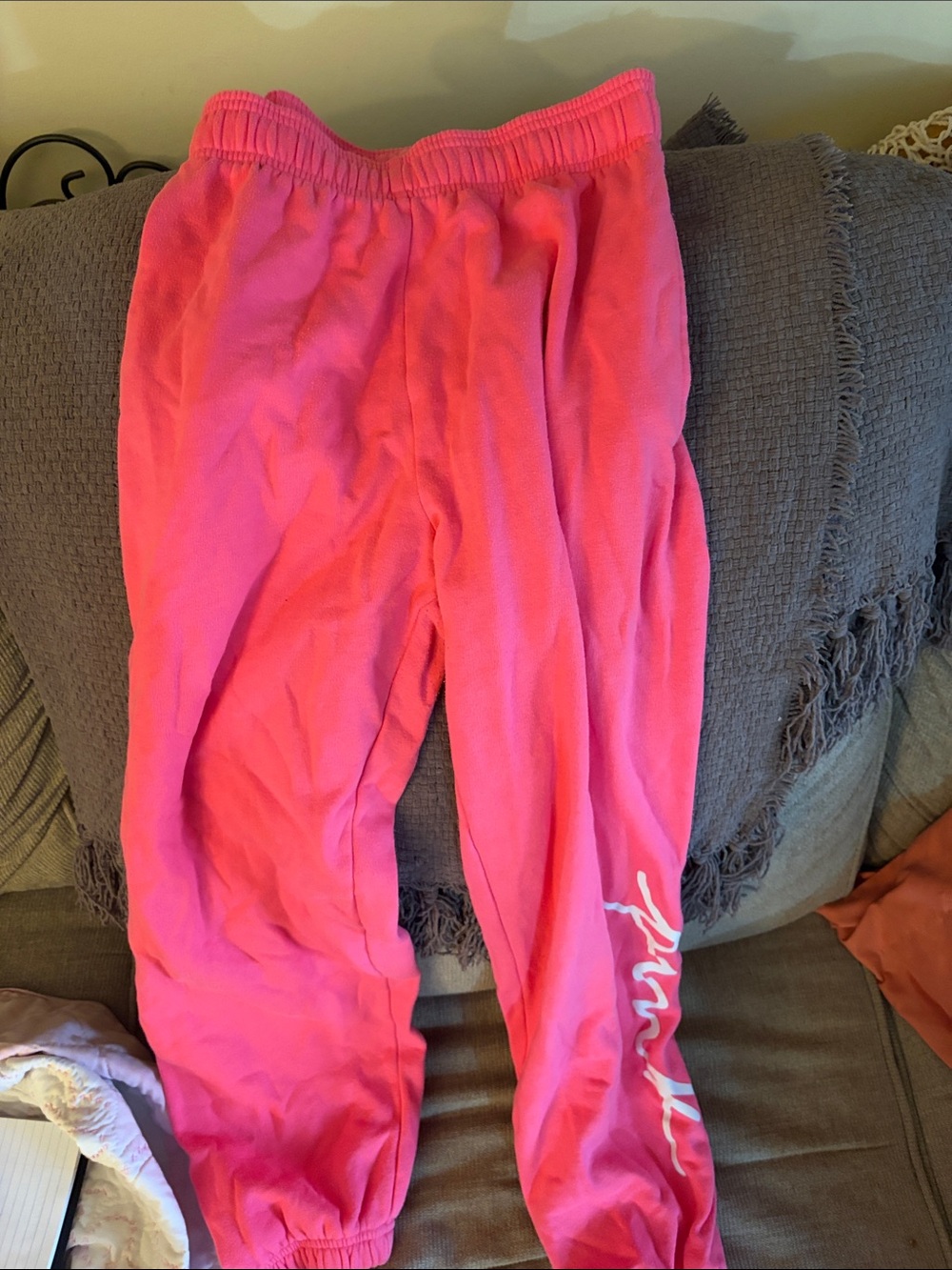 PINK Victoria's Secret Hot Pink Kids Sweatpants